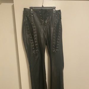 I am Gia black leather pants